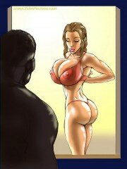 Chocolate male is drilling his girlfriend